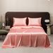 Satin Sheets Queen Size 4 Piece Bed Sheet Set With Silky Microfiber, Deep Pocket Fitted 1 Flat Sheet, 2 Pillowcases -_maomaolike.com