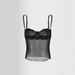 Women's Clothing Leopard print tops mesh see through lace tube top suspender trousers_maomaolike.com