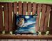 Owl Perched In Coastal Tree Throw Pillow Machine Washable, Indoor Outdoor Decorative Pillow For Couch, Bed Or Patio, 14Hx14W_maomaolike.com