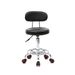 Round Shape Adjustable Salon Stool With Back And Line Black XH_maomaolike.com