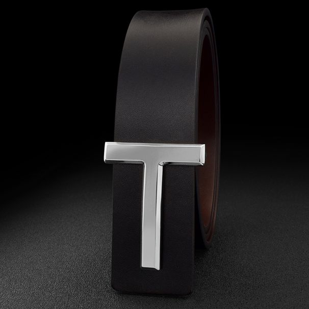 HOT High Quality Designer Belts Men Fashion T Letter Faous Genuine Leather Belt Jeans Foral Cowskin Black Waist Strap_maomaolike.com