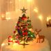 Mini Christmas Tree Small Christmas Tree With LED Lights Ornaments Tabletop Artificial Christmas Decorations Indoor Christmas Decor 24"/60cm_maomaolike.com