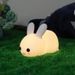 Colorful Rabbit Silicone Night Light Led Cute Charging Jade Rabbit Shooting Light_maomaolike.com