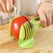 Multi-Fruit Slicer With Handle - Plastic Tomato Potato & Lemon Cutter (3-in-1 Kitchen Tool For Fast Slicing Dishwasher_maomaolike.com