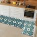 Checkered Retro Crystal Velvet Kitchen Water Absorbing Non Slip Floor Mat Set Cross Border Spot Non Woven Carpet_maomaolike.com