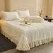 A-Class Wrinkled Yarn Tatami Sheet Princess Style Thickened Quilted Bed Cover Three-Piece Set 2025 New Model All-Season Universal_maomaolike.com