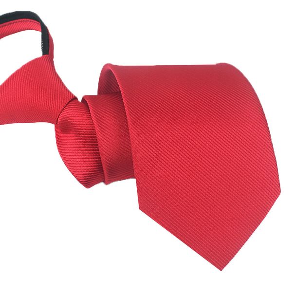 Unisex 6cm men's tie 8CM lazy no-knot zipper tie easy to pull business formal wear_maomaolike.com