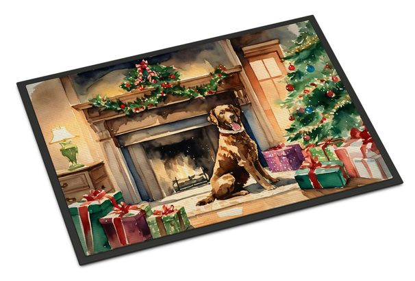 Chesapeake Bay Retriever Cozy Christmas Doormat Front Door Mat Indoor Outdoor Rugs For Entryway, Non Slip Washable Low Pile, 24H X 36W_maomaolike.com