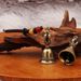 Brass Demon-Subduing Pestle Bell Copper Magical Tool Vintage Handmade Woven Rope Keychain Bag Pendant Street Stall Small Item_maomaolike.com
