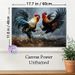 Fighting Roosters Painting Poster, Vibrant Realistic Oil Painting Style Poster, Dynamic Rainy Scene With Clashing Roosters, Eye-catching Rustic Decor_maomaolike.com