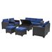 10 Piece PE Rattan Patio Furniture Set, Sectional Sofa Set, Outdoor Patio Furniture Set With Cushions & Tempered Glass Coffee Table_maomaolike.com