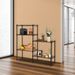 Adjustable Modular Metal Shelving Unit Heavy Duty Kitchen Storage Rack Organizer Microwave Shelf Black Space Saving For Home Garage Pantry_maomaolike.com