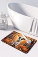 Jack Russell Terrier Fall Memory Foam Kitchen Mat Machine Washable Anti-Fatigue Mat Cushion Comfort Bath Mat Or Kitchen Rug_maomaolike.com