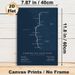 Camino De Santiago Coastal Route Painting Poster, Sleek Dark Blue Map Poster, Clear Hiking Route & Essential Data Display, Ideal For Home Wall Decor_maomaolike.com