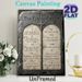 Ten Commandments Painting Poster, Vintage Stone-textured Religious Poster, Features Classic Ten Commandments Content, Suitable For Church, Home Prayer_maomaolike.com