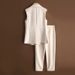 Women's Clothing spring and autumn slim sleeveless vest vest suit two piece suit women's trend_maomaolike.com