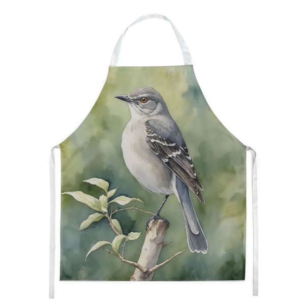 Arkansas Northern Mockingbird Apron Cooking Kitchen Server Baking Crafts Gardening For Adult Women Men, Unisex, Large, Multicolor_maomaolike.com