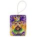 Welsh Terrier King Of Mardi Gras Porcelain Ornament Christmas Tree Hanging Decorations For Home Christmas Holiday, Rectangle, Gift, Multicolor_maomaolike.com