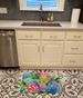 Hydrangeas In Watercolor Memory Foam Kitchen Mat Machine Washable Anti-Fatigue Mat Cushion Comfort Bath Mat Or Kitchen Rug_maomaolike.com