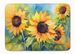 Sunflowers In Watercolor Memory Foam Kitchen Mat Machine Washable Anti-Fatigue Mat Cushion Comfort Bath Mat Or Kitchen Rug_maomaolike.com