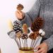 【Pine With Stem】Nordic INS Style Fresh Natural Real Pine Cone Dried Flower Bouquet Home Living Room Decoration Ornament_maomaolike.com