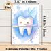 Tooth Fairy Themed Painting Poster, Gentle Watercolor Cute Smiling Tooth With Toothbrush & Butterfly Poster, Cheerful Dental Decor Ideal For Dental_maomaolike.com
