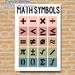 Math Symbols Painting Poster, Pastel Color Block Minimalist Typographic Poster, Educational Clear Math Symbols Decor, Ideal For Study Room, Office_maomaolike.com