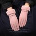 De Velvet Warm Gloves Winter Ladies Plus Velvet Warm Windproof Winter Outdoor Cycling Driving Can Touch Screen Women's Gloves_maomaolike.com