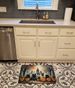 Keeshond Spooky Halloween Memory Foam Kitchen Mat Machine Washable Anti-Fatigue Mat Cushion Comfort Bath Mat Or Kitchen Rug_maomaolike.com