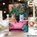 Bath Cats Painting Poster, Vibrant Whimsical Tropical Style Poster, Playful Design With Three Cute Cats In Pink Bathtub Surrounded By Lush Green_maomaolike.com