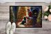 Tibetan Terrier And Santa Claus Doormat Front Door Mat Indoor Outdoor Rugs For Entryway, Non Slip Washable Low Pile, 24H X 36W_maomaolike.com
