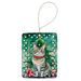 Raas Cat By The Christmas Tree Porcelain Ornament Christmas Tree Hanging Decorations For Home Christmas Holiday, Rectangle, Gift, Multicolor_maomaolike.com