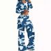 Women's Clothing fashion camouflage print casual sexy short tops casual pants suits _maomaolike.com