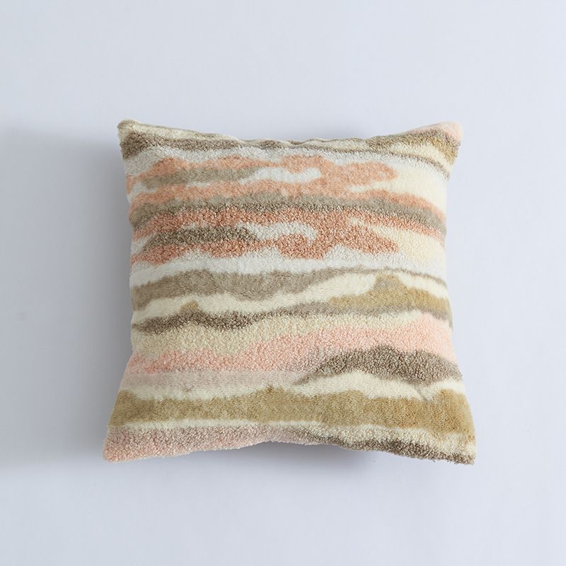 Home Textile Plush Pillow Cover Texture Plush Quicksand Color Pillow Sofa Pillow Cushion Cover_maomaolike.com