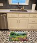 North Dakota Wild Prairie Roses In Watercolor Memory Foam Kitchen Mat Machine Washable Anti-Fatigue Mat Cushion Comfort Bath Mat Or Kitchen Rug_maomaolike.com