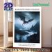 Basgiath War College Dragon Painting Poster, Moody Dark Fantasy Scene With Lightning & Misty Mountains Poster, Atmospheric Literary-inspired Decor_maomaolike.com
