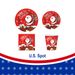 Christmas Party Supplies Paper Plates, 50pcs Table Decorations Christmas Disposable Dinnerware Set Includes Paper Plates Napkins Cup Serves 10 For Xmas Holiday Party Supplies_maomaolike.com