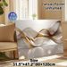 Abstract Fluid Curve Painting Poster, Luxury Glossy Wavy Shape With Golden Accents Poster, Elegant Modern Decor Suitable For Living Room, Office_maomaolike.com