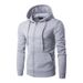 Men's Clothing New Spring and Autumn Style Zipper Hooded Sweatshirt Men's Cardigan Sweatshirt Long Sleeve Solid Color Sweatshirt_maomaolike.com