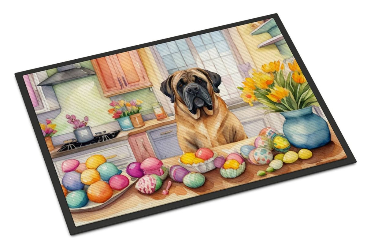 Decorating Easter Mastiff Doormat Front Door Mat Indoor Outdoor Rugs For Entryway, Non Slip Washable Low Pile, 24H X 36W_maomaolike.com