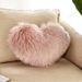 Simple Sofa Long Hair Double-Sided Heart Cushion Cover Washable Without Core One Piece Dropshipping_maomaolike.com