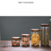 Japanese Style Round Lid Transparent Glass Sealed Jar For Coffee Beans Powder Tea Leaves Dry Fruits Chse Herbal_maomaolike.com