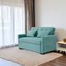 55.2" Velvet Two Seater Pull Out Sofa Bed, Adjustable Backrest With Two Side Pockets, 3 In 1 Convertible Living Room Sleeper Sofa Bed_maomaolike.com