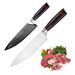 Kegani Japanese Chef Knife 8 Inch - Chefs Knife High Carbon Stainless Steel Knife Kitchen Cooking Knife - Rosewood FullTang Sharp Knife With Sheath_maomaolike.com