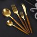 Stainless Steel Cutlery Set - Wood-Look Handle Knife Fork Spoon (Portuguese Western Dining Utensils Elegant Gift Box)_maomaolike.com