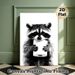 Raccoon With Toilet Paper Painting Poster, Monochrome Realistic Animal Portrait Poster, Humorous Quirky Decor Ideal For Bathroom, Living Room_maomaolike.com