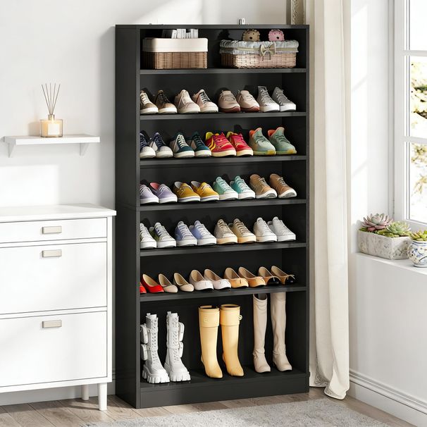 Freestanding Shoe Cabinet, 9-Tier 40-45 Pairs Shoe Storage RackB_maomaolike.com