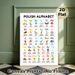 Polish Alphabet Painting Poster, Vibrant Colorful Illustrated Poster, Useful For Learning Polish Letters With Matching Words And Phonetics, Ideal For_maomaolike.com