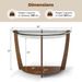 2-tier Tempered Glass Console Table With Clear Glass Top And Open Shelf_maomaolike.com