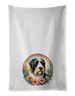Bearded Collie And Flowers Kitchen Towel Set Of 2 White Dish Towels Decorative Bathroom Hand Towel For Hand, Face, Hair, Yoga, Tea, Dishcloth, 19 X 28", White_maomaolike.com